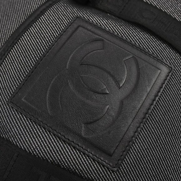 Chanel Black Silver Canvas Sport Line Backpack 126568